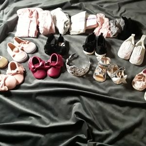 Delicately-used Baby Girl Shoes (All Together)